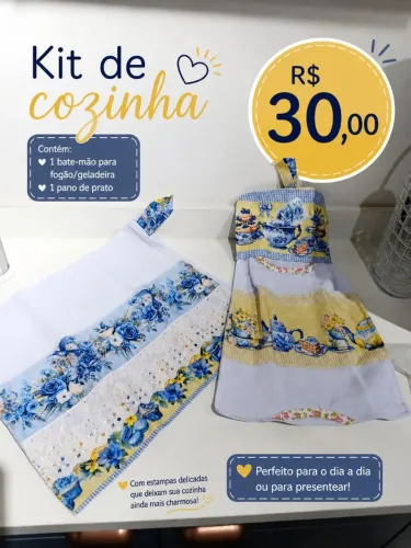 Kit de Cozinha Azul 