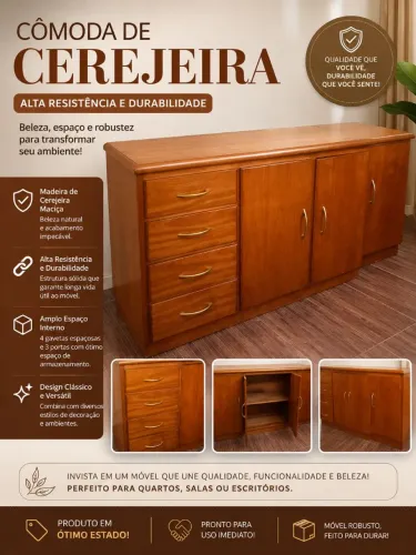 Cômoda em Cerejeira - Excelente Estado - R$ 750,00