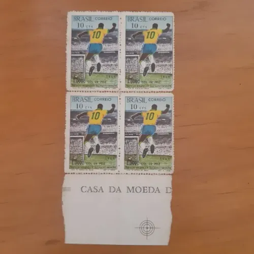 Selo Comemorativo do 1000º Gol do Pelé