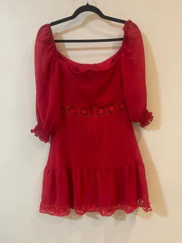 Vestido festô vermelho
