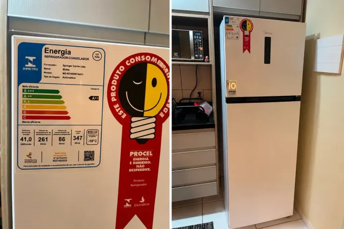 GELADEIRA MIDEA - 347L FROST FREE CONSERVADA