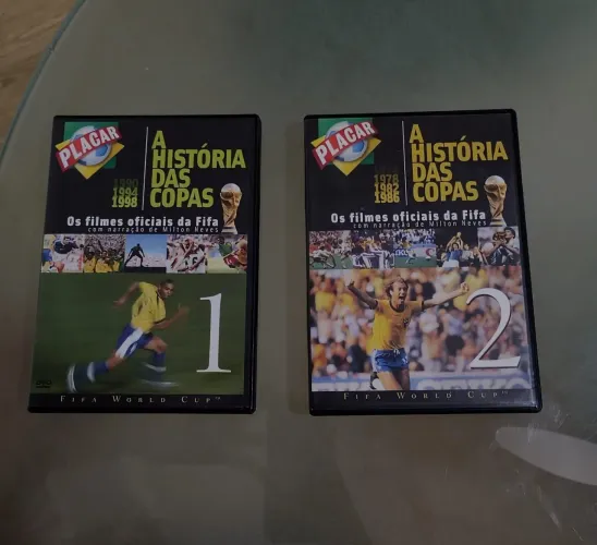 2 DVDs Raros Revista Placar com a História das Copas