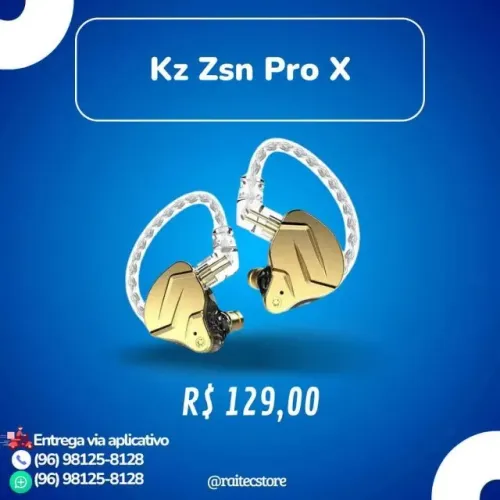 Fone Profissional/Gamer Kz Zsn Pro X