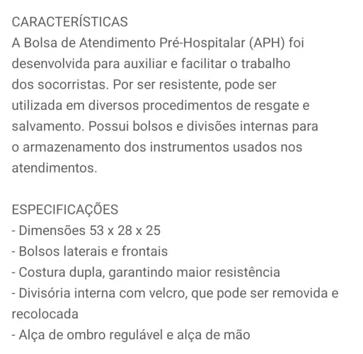 Bolsa de APH nova 