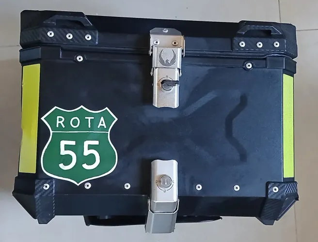 Baú de alumínio 60 litros para moto