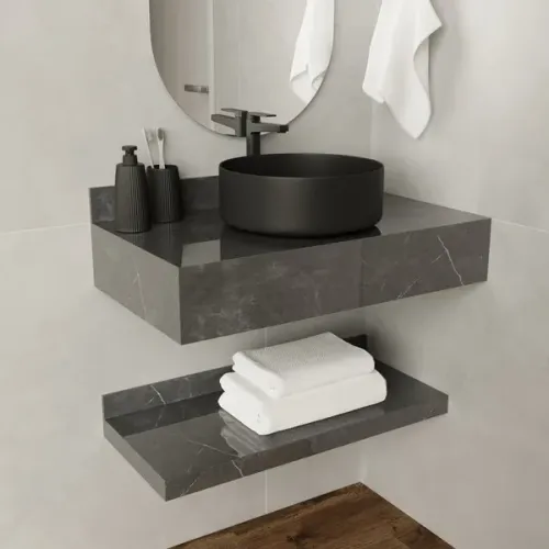 Bancada de porcelanato com cuba