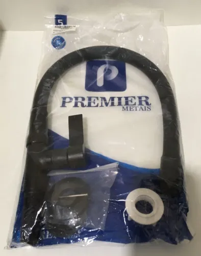 Torneira Gourmet Cozinha Bancada Flexível Preta All Black - Premier - NOVA