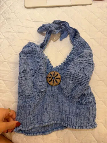 top azul comprado nas ilhas do caribe 
