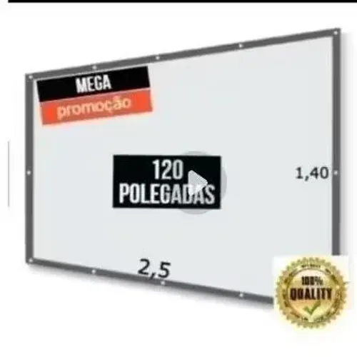 Tela Para Projetor Com Envio Imediato e 120 Polegadas Tela Com Ilhós Instalados PROMOÇÃO