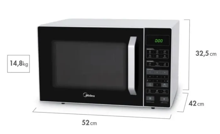 Micro-ondas 35 Litros Midea Mxsa35p1 Branco/preto
