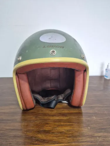 Capacete old school aberto lucca custom