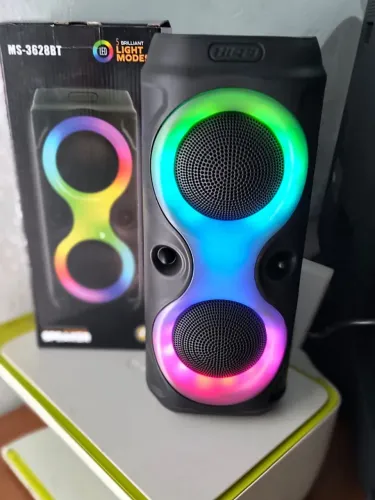 Caixa de som Bluetooth sem fio luzes