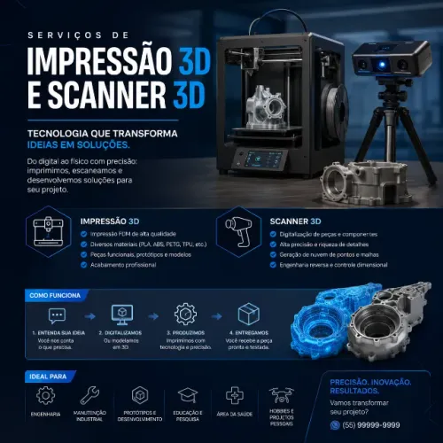 Impressão e scanner 3D