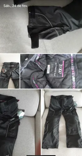 Calça feminina motociclista