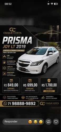 Chevrolet Prisma Sed. Joy/ LS 1.0 8V Flexpower 4P 2019