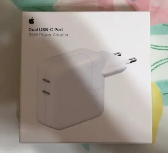 Carregador Adaptador Apple USB-C, 35W, 2 Portas, caixa lacrada e com Nota Fiscal Espanha