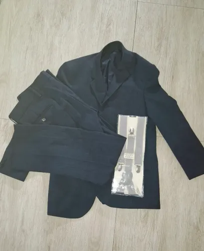 Terno Infantil Dorinho's Supremo Azul Marinho - Tam 8 + Suspensório