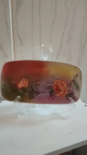 Prato pintado pra decoracao