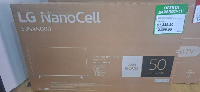 Televisão smart TV LG 50" 50NANO80TSA