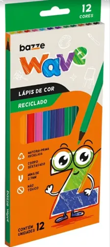 Lápis de Cor Bazze 12 Cores 