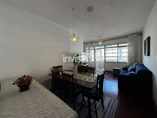 Apartamento 2 Dormitórios Mobiliado em Gonzaga, Santos 80 m² para Aluguel
