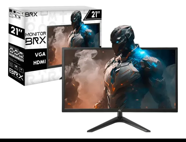 Monitor gamer BRX Mbrx21bk 21 Led preto 110/220V