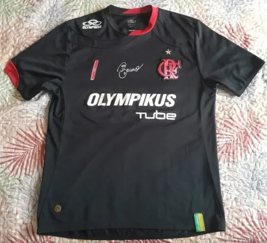 Camisa Flamengo Olympikus 2009 2010 Goleiro Bruno N 1 Preta