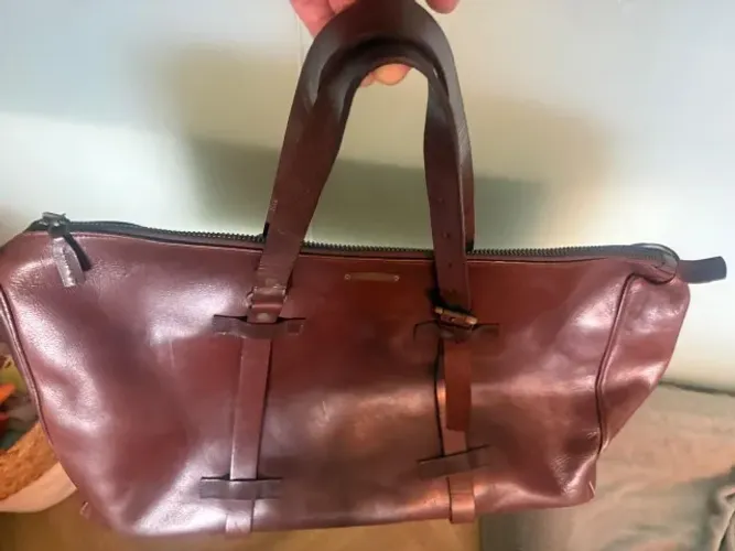 Bolsa de Viagem em Couro Etiqueta Negra - Original
