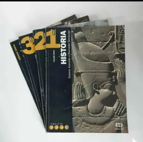 Livros de história - Projeto Voaz - Parte 1, 2, 3 + Caderno de revisão