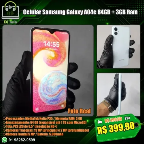 Celular Samsung Galaxy A04e 64GB + 3GB Ram