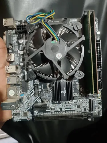 Placa mãe 1155 H61 G870 4 GB DDR3 cooler e espelho