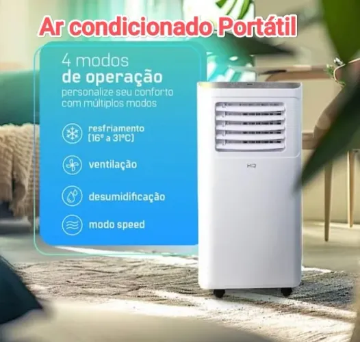 Ar Condicionado Portátil HQ 10.000 BTUs + Nota + Novo + Garantia + 127V + Cartão 12x!! L