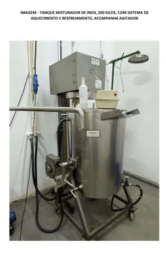 Misturador de inox 200L com aquecedor