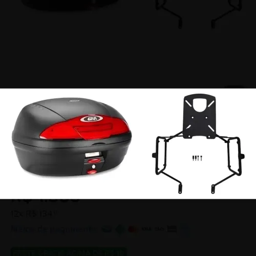Kit Suporte Bau E Mala Lateral + Bau 45l Givi E450 F 800 Gs (USADO 99%conservado)