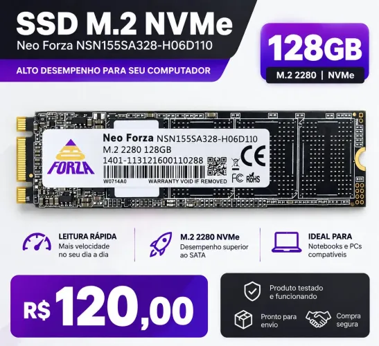 SSD nvme m2 128GB