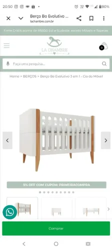 Berço Bo infantil, três posições.