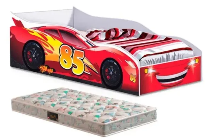 Cama infantil / juvenil carros + colchão / Receba em 24h / pague na entrega 
