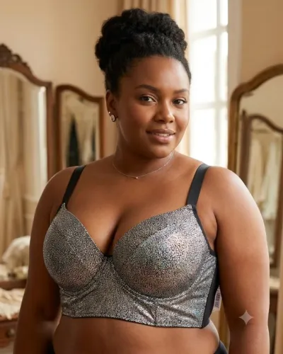 Sutiã Cropped Plus Size Marisa Tam 54 Metalizado - Novo com Etiqueta