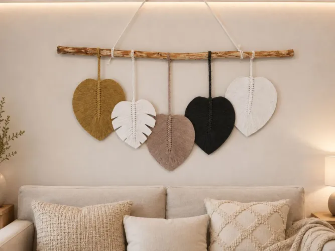 Painel de Macramé Modelo para Sala ou Quarto Grande Promo