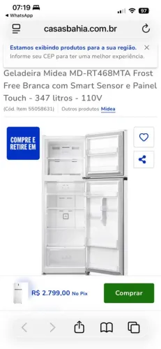 Geladeira Midea 347L