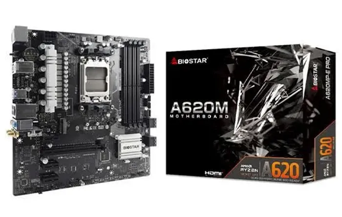 Placa Mãe Biostar A620MP-E PRO AMD AM5 M-ATX DDR5 Pci 4.0