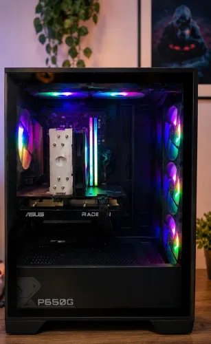 PC Gamer Ryzen 7 5700X3D + RX 6600 8GB + 16GB RAM RGB + SSD NVMe 1TB 