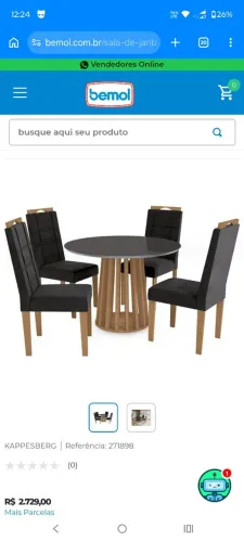 Vendo uma mesa redonda com tampa de vidro 