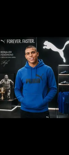 Agasalho Masculino Moletom Puma Azul -- Nova - Original - Tamanho G