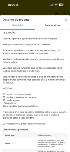 Estante prateleira
