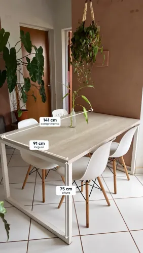 MESA DE JANTAR (estilo industrial)