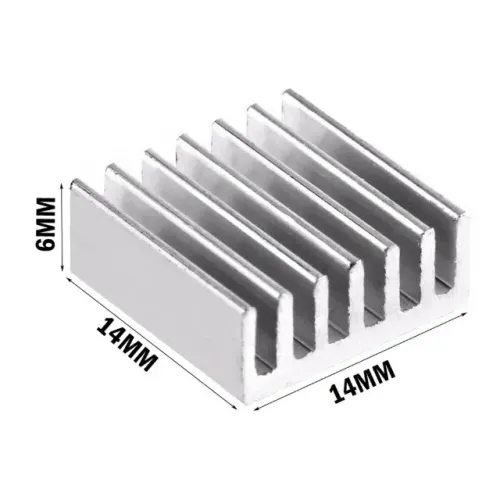 30 unidades de Dissipador de Calor de Alumínio com Autoadesivo 14x14x6mm VRM - CPU - GPU