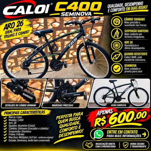 Bicicleta caloi c400 aro 26