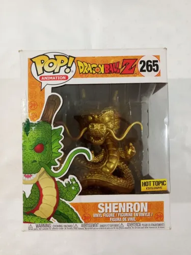 Funko Pop Shenron Gold 265 Hot Topic Exclusive Original 6 polegadas grande