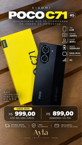 POCO C71 4G | 128GB + 32MP | Oferta